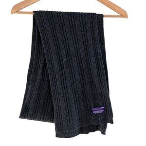 Ralph Lauren Purple Label 100% Cashmere Scarf Charcoal Gray